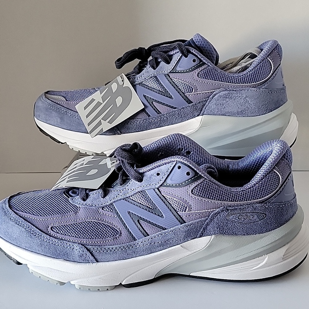 New Balance 990 Men's Lavender Mesh & Suede Sneakers Made In USA NEW! Size 9 - Picture 3 of 7